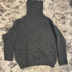 Zara Charcoal Gray Turtleneck Sweater